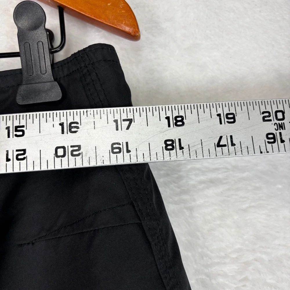 Quiksilver Mens Black Cargo Board Shorts Drawstring Swim Trunks Size 35